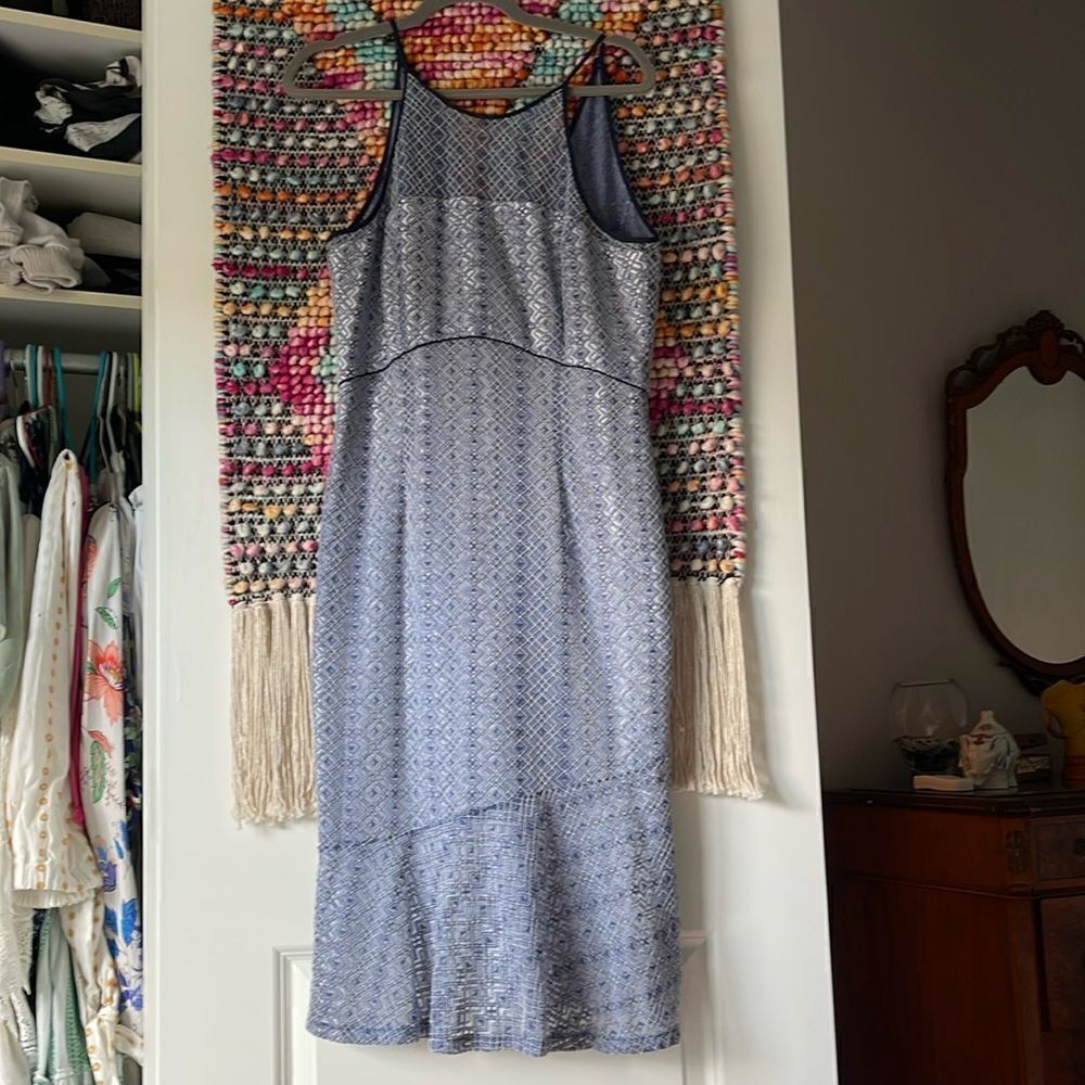 Beautiful blue crochet Antonio Melani with lining.